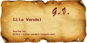 Gila Vendel névjegykártya
